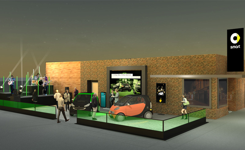 Photo of the rendering of the expected design set up. 
