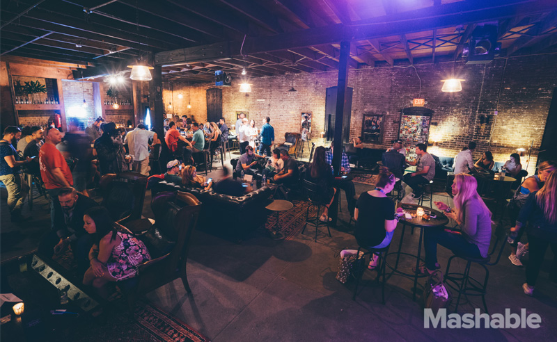 Picture of furniture rentals used for the SXSW Mashable event. 