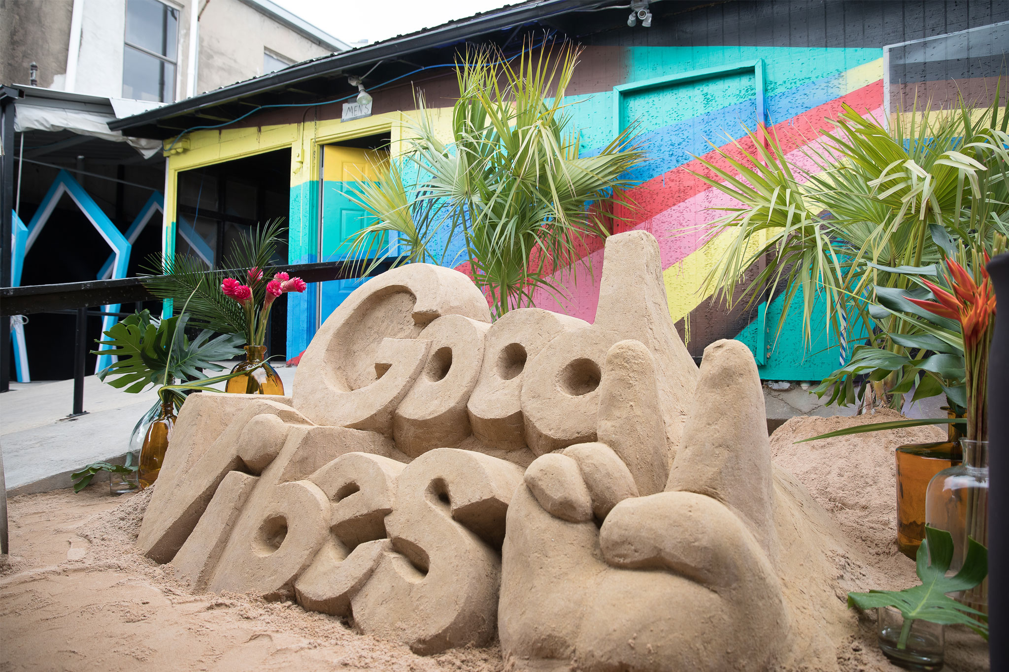 Picture of sand sculpture art at SXSW event.