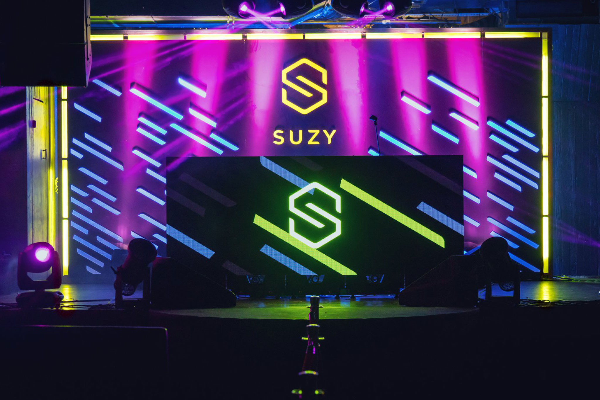 Picture of aluminum and vinyl backdrop for Suzy.