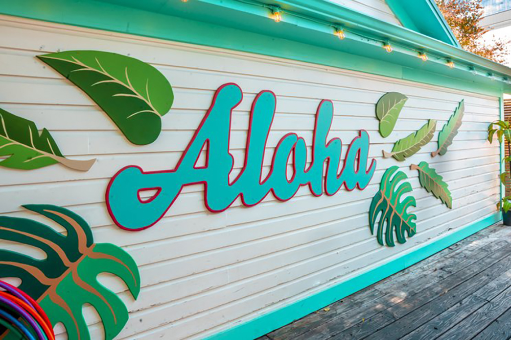Picture of custom made aloha sign